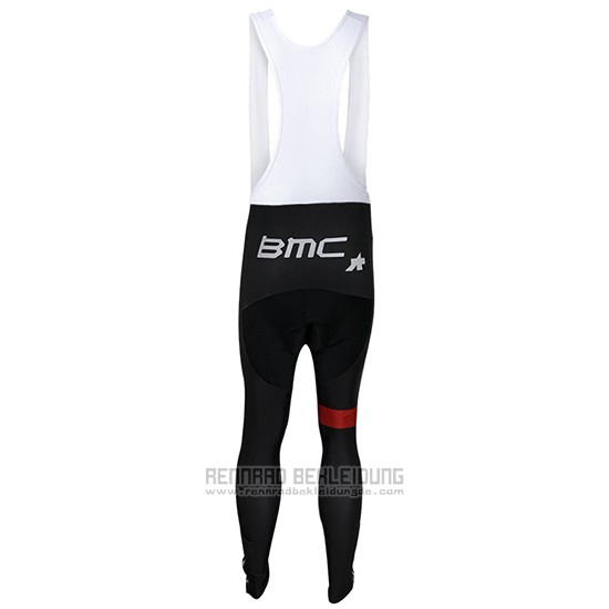 2017 Fahrradbekleidung BMC Rot und Grun Trikot Langarm und Tragerhose